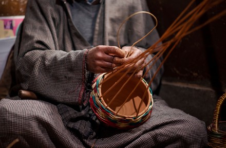 Kashmiri Artisan Use Twigs He Make Editorial Stock Photo - Stock Image ...