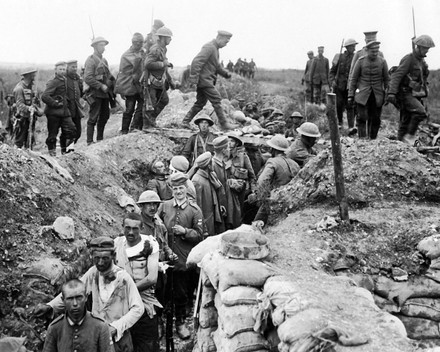 German Prisoners Being Brought Contalmaison On Editorial Stock Photo 