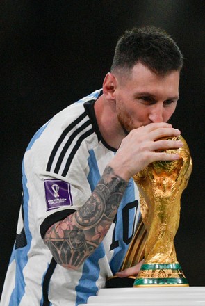 Lionel Messi Argentina Kisses World Cup Editorial Stock Photo - Stock ...