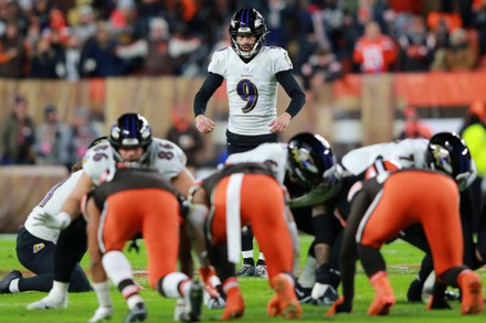 Baltimore ravens kicker justin tucker hi-res stock photography and