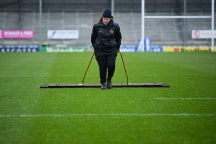 Groundskeeper Prepares Field Before Game Editorial Stock Photo - Stock ...