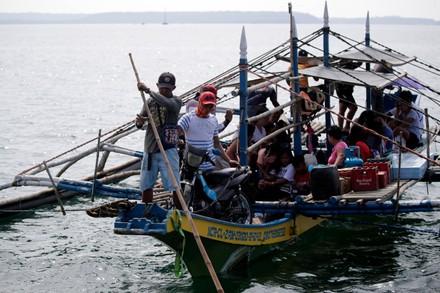 Filipinos Ride Fishing Boat They Venture Editorial Stock Photo - Stock ...
