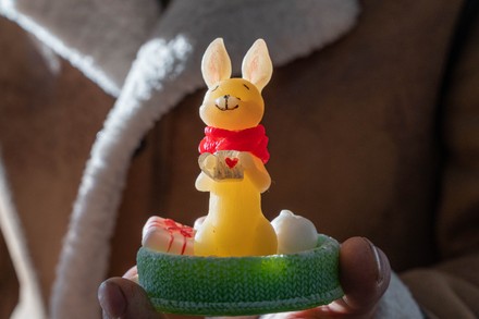 Craftsman Displays Rabbitshaped Handmade Soap Vladivostok Editorial ...