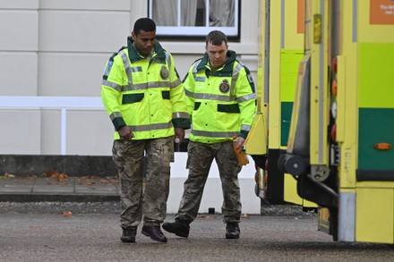 Army Personnel Take Emergency Ambulances Parked Editorial Stock Photo ...