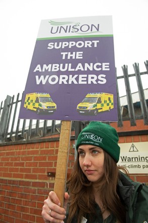 Ambulance Worker On Picket Line Bromley Editorial Stock Photo - Stock ...