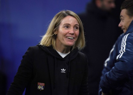 Lyon Coached Sonia Bompastor During Womens Editorial Stock Photo ...