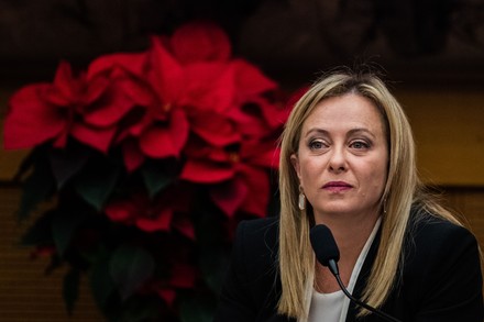 Italian Prime Minister Giorgia Meloni During Editorial Stock Photo ...