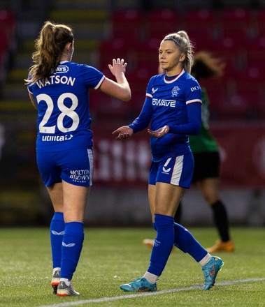 Rangers Womens Forward Brogan Hay Celebrates Editorial Stock Photo 