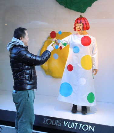 Japanese Artist Yayoi Kusama Robot Painting Editorial Stock Photo - Stock  Image