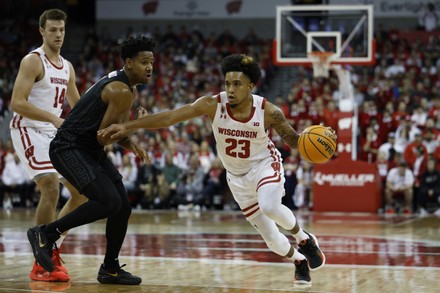 January10 Wisconsin Badgers Forward Carter Gilmore Editorial Stock ...