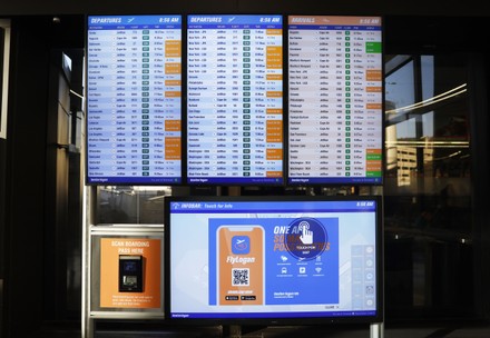 Flight Status Monitor Shows Numerous Delayed Editorial Stock Photo ...