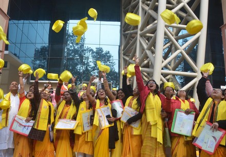 Students Celebrating During 15th Convocation Function Editorial Stock ...
