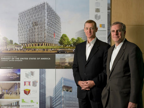 James Timberlake and Stephen Kieran, the two architects who have deigned the new US embassy due to be built in Nine Elms, south London.