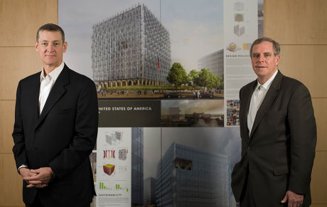 Architects who have deigned the new US Embassy be built in Nine Elms, London, Britain - 19 May 2010