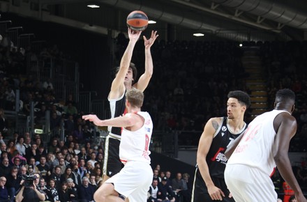 Bologna, January 12, 2022, Semi Ojeleye (Segafredo Virtus Bologna) throws a  free throw during the Euroleague basketball championship match Segafredo Virtus  Bologna Vs. Olympiacos Piraeus - Bologna, January 12, 2022 at Segafredo