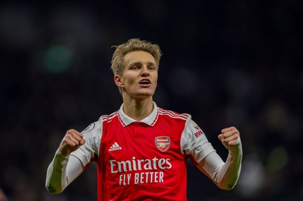 Martin Odegaard 8 Arsenal Celebrates Full Editorial Stock Photo - Stock ...