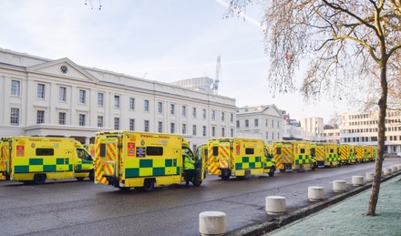 Ambulances Seen Lined Outside Wellington Barracks Editorial Stock Photo ...