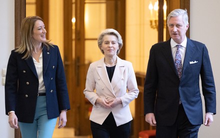 European Parliament Chairwoman Roberta Metsola European Editorial Stock 