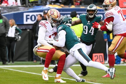 Philadelphia Eagles' Haason Reddick in action during an NFL football game,  Thursday, Sept. 14, 2023, in Philadelphia. (AP Photo/Matt Rourke Stock  Photo - Alamy