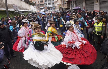 Group Cholitas Emblematic Bolivian Aymara Women Editorial Stock Photo