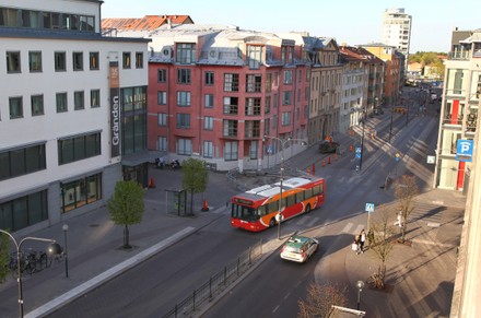 Bus On Drottninggatan Sweden Editorial Stock Photo - Stock Image ...