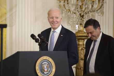 President Joe Biden Embraces Chief Staff Editorial Stock Photo - Stock ...