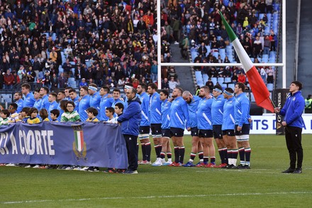 Italy Players During National Anthem Editorial Stock Photo - Stock