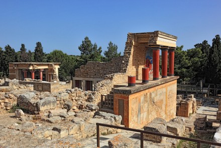 Knossos Minoan Palace Complex Bastion Crete Editorial Stock Photo 