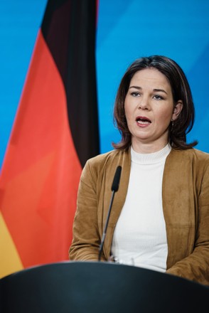 German Foreign Minister Annalena Baerbock Looks Editorial Stock Photo ...