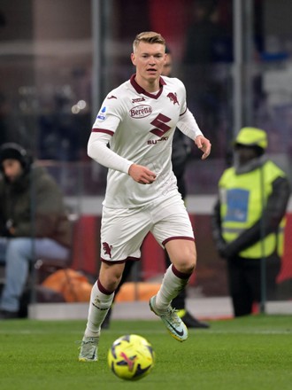 Perr Schuurs of Torino FC seen in action during Serie A 2023/24 football  match between Torino FC and AS Roma at Stadio Olimpico Grande Torino.  (Final scores; Torino 1