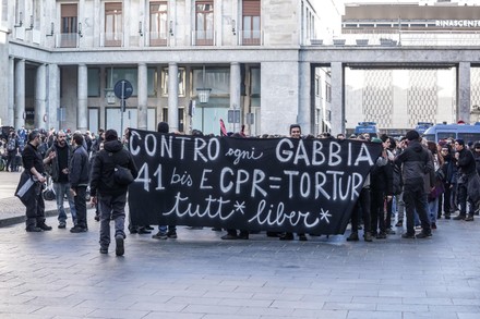 Demonstrators Protest Against 41 Bis Italian Editorial Stock Photo ...