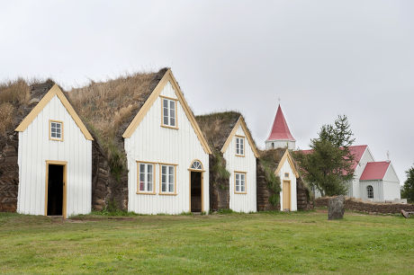 Openair Museum Church Sod Houses Turf Editorial Stock Photo - Stock ...