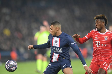 Kingsley Coman Kylian Mbappe Uefa Champions Editorial Stock Photo ...