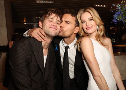 Leo Woodall Theo James Meghann Fahy Editorial Stock Photo - Stock Image