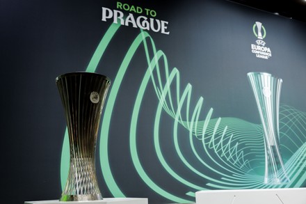 Uefa Europa Conference League Trophy Pictured Editorial Stock Photo ...