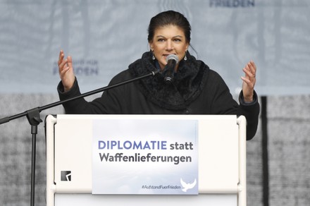 Sahra Wagenknecht Speaks Brandenburg Gate Under Editorial Stock Photo ...