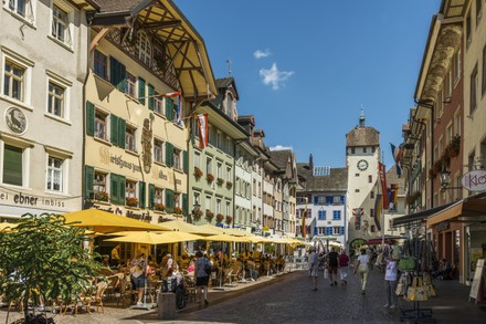 Historic Town Houses Kaiserstrasse Pedestrian Zone Editorial Stock ...