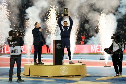 Kylian Mbappe Psg Receives Trophy After Editorial Stock Photo - Stock ...