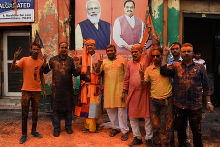 Bharatiya Janata Party Bjp Unstoppable Three Editorial Stock Photo ...