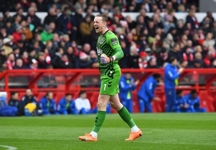 Jordan Pickford Goalkeeper Everton Celebrates After Editorial Stock ...