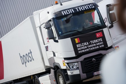 Two Bpost Trucks Carrying Collection Emergency Editorial Stock Photo ...