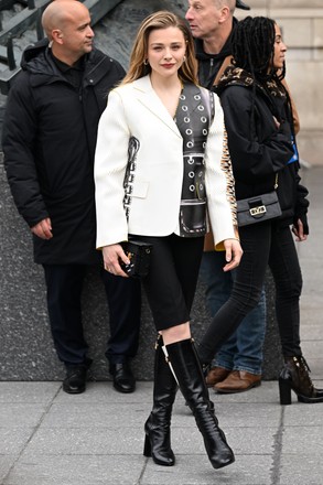 Street Style Chloe Grace Moretz Arriving Editorial Stock Photo