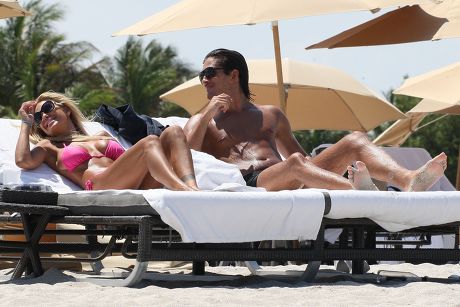 Playboy Playmate Shauna Sand with husband Laurent Homburger at Miami Beach, Florida, America - 13 Jul 2011