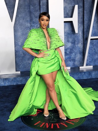 Saweetie Arrives 2023 Vanity Fair Oscar Editorial Stock Photo - Stock