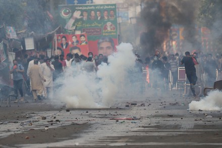 Police Fire Teargas Disperse Supporters Former Editorial Stock Photo ...