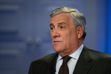 Antonio Tajani During Porta Porta Broadcast Editorial Stock Photo ...