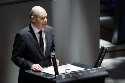 Federal Chancellor Olaf Scholz Spd During Editorial Stock Photo - Stock ...