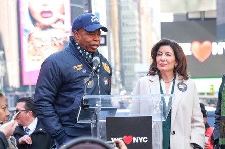 Governor Kathy Hochul Mayor Eric Adams Editorial Stock Photo - Stock ...