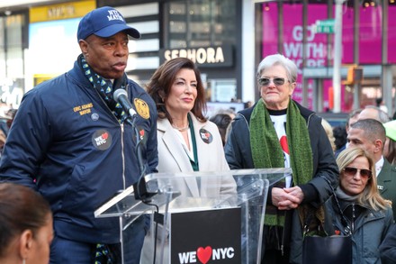 Governor Kathy Hochul Mayor Eric Adams Editorial Stock Photo - Stock ...