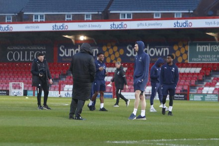 Plymouth Argyle Players Have Look Pitch Editorial Stock Photo - Stock